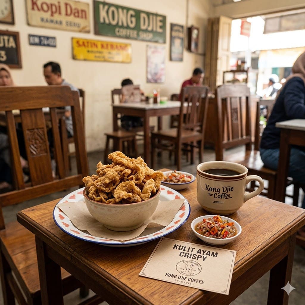 KULIT AYAM CRISPY Kedai Kopi Kong Djie